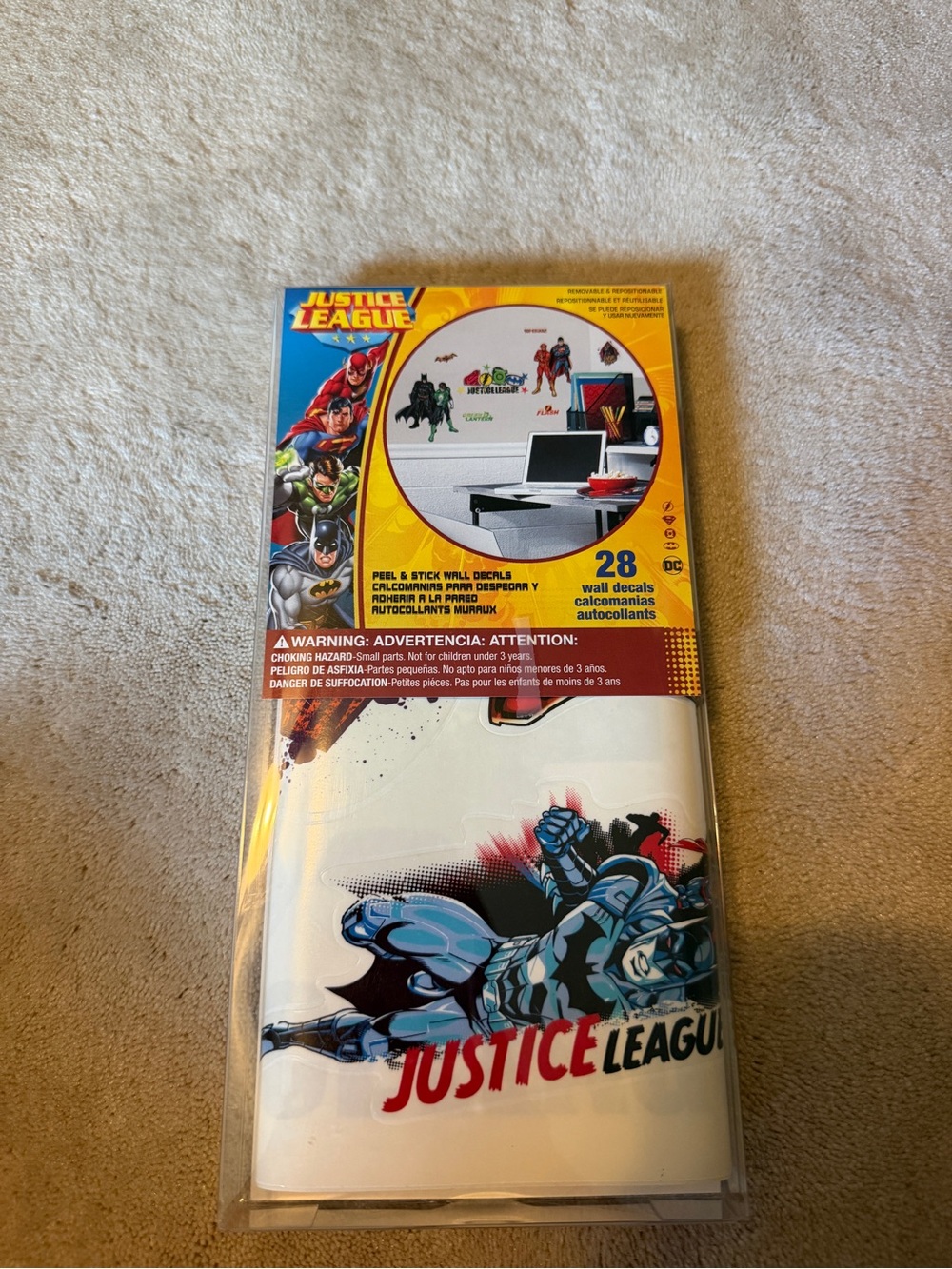 Justice League Blue & Red Peel & Stick Wall Decals